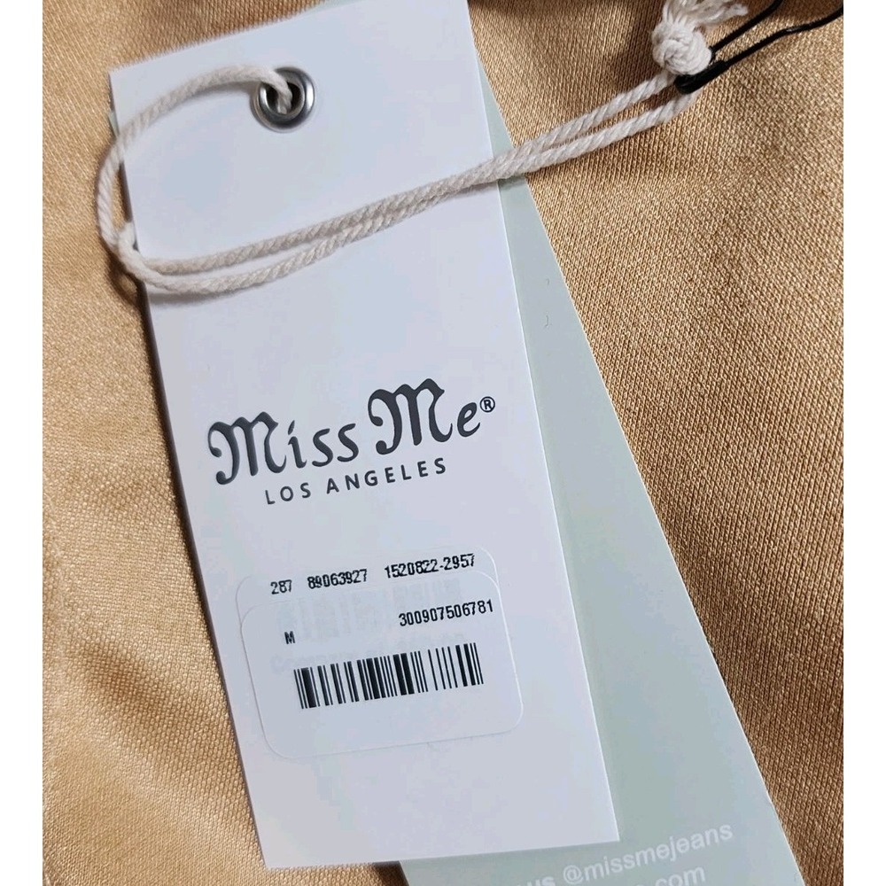 Miss Me Lace Trim Vest Women Medium Mustard Yellow Boho Ruffle Tie Front Western - Picture 9 of 9